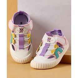 Cute Walk by Babyhug Velcro Closure Casual Shoes with Unicorn Pint - Blue