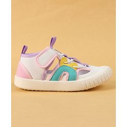 Cute Walk by Babyhug Velcro Closure Casual Shoes with Unicorn Pint - Blue