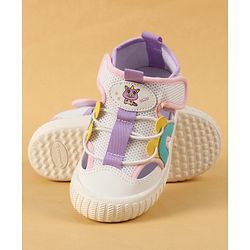 Cute Walk by Babyhug Velcro Closure Casual Shoes with Unicorn Pint - Blue