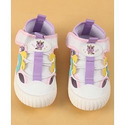 Cute Walk by Babyhug Velcro Closure Casual Shoes with Unicorn Pint - Blue