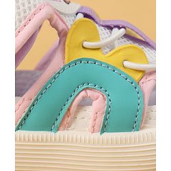Cute Walk by Babyhug Velcro Closure Casual Shoes with Unicorn Pint - Blue