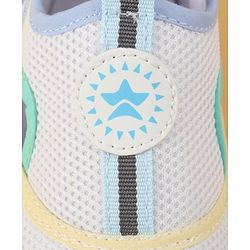 Cute Walk by Babyhug Velcro Closure Casual Shoes with Patch Detailing - White & Yellow