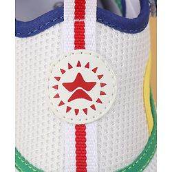 Cute Walk by Babyhug Velcro Closure Casual Shoes with Patch Detailing - White & Yellow