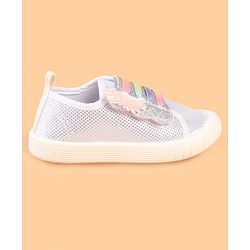 Cute Walk by Babyhug Slip On Casual Shoes with Glitter Print - White