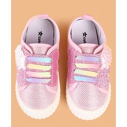 Cute Walk by Babyhug Slip On Casual Shoes with Glitter Print - White