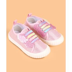 Cute Walk by Babyhug Slip On Casual Shoes with Glitter Print - White