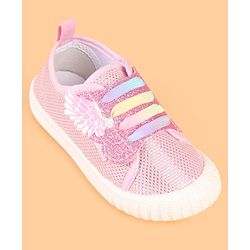 Cute Walk by Babyhug Slip On Casual Shoes with Glitter Print - White