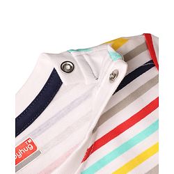Babyhug Cotton Knit Half Sleeves T-Shirt & Shorts Night Suit with Lion Print - White