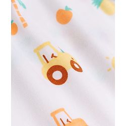 Babyhug 100% Cotton Knit Sleeveless Striped & Tractor Printed Vests Pack of 3 - Multicolor