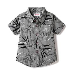 Babyhug Cotton Woven Half Sleeves Tropical Theme Printed Shirt & Pant Set - Multicolor