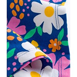 Babyhug Cotton Knit Sleeveless  Floral Printed Top - Multicolour