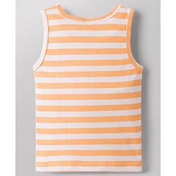 Babyhug 100% Cotton Knit Sleeveless Sando Vests with Tiger Print Pack of 3 - Multicolor