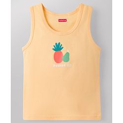 Babyhug 100% Cotton Knit Sleeveless Sando Vests with Fruit Print Pack of 3 - Multicolor