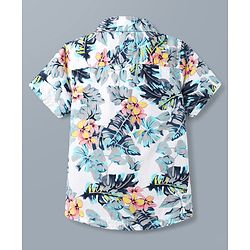 Babyhug Cotton Woven Half Sleeves Floral Printed Shirt & Cargo Shorts Set - Multicolor