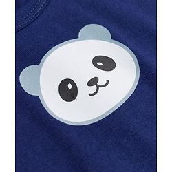 Babyhug 100% Cotton Single Jersey Knit Sleeveless Striped Sando With Panda & Star Print Pack of 3 - Blue, Yellow, Green