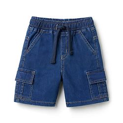 Babyhug Cotton Woven Half Sleeves Printed Shirt & Denim Shorts - Multicolor