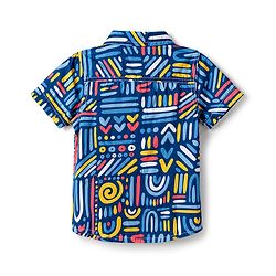 Babyhug Cotton Woven Half Sleeves Printed Shirt & Denim Shorts - Multicolor