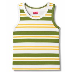 Babyhug 100% Cotton Knit Sleeveless Striped Sando Vests Pack Of 3 - Multicolor