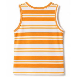 Babyhug 100% Cotton Knit Sleeveless Striped Sando Vests Pack Of 3 - Multicolor