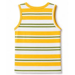 Babyhug 100% Cotton Knit Sleeveless Striped Sando Vests Pack Of 3 - Multicolor