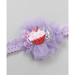 Babyhug Rainbow & Cupcake Applique Headbands Free Size Set of 2 - Multicolor