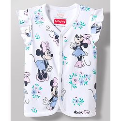 Babyhug Disney Interlock Knit Half Sleeves Frill Jhablas With Minnie Mouse Graphic Print Pack of 2 - Multicolor