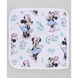 Babyhug DIsney Interlock Knit Hand & Face Towels With Minnie Mouse Graphic Pack of 2 L 27 x B 24 cm - Multicolor