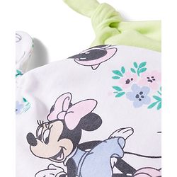 Babyhug Disney Interlock Knit  Pony Caps With Minnie Mouse Print Pack of 2 Multicolor - Diameter 16 cm