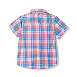 Babyhug Cotton Woven Half Sleeves Checks Shirt & Shorts Set - Multicolor