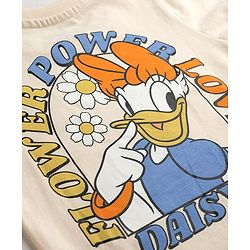 Babyhug Disney Single Jersey Knit Half Sleeves T-Shirt & Shorts Set With Daisy Duck Graphics - Multicolor