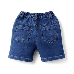 Babyhug Cotton Woven Half Sleeves Checks Shirt & Denim Shorts Set - Multicolor