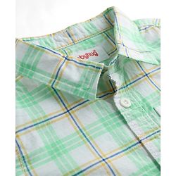 Babyhug Cotton Woven Half Sleeves Checks Shirt & Denim Shorts Set - Multicolor