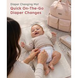 Babyhug UrbanEase Premium Diaper Backpack with Changing Mat - Pink