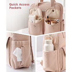 Babyhug UrbanEase Premium Diaper Backpack with Changing Mat - Pink