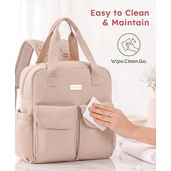 Babyhug UrbanEase Premium Diaper Backpack with Changing Mat - Pink