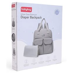 Babyhug UrbanEase Premium Diaper Backpack with Changing Mat - Pink