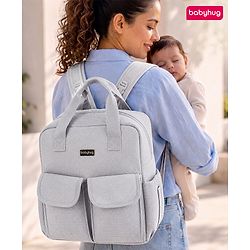Babyhug UrbanEase Premium Diaper Backpack with Changing Mat - Pink