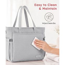 Babyhug EliteCare Premium 2 in 1 Diaper Bag with Diaper Changing Mat - Beige| Insulated Bottle Pocket| Spacious Storage Compartments| Quick-Access Front & Side Pockets| Convertible Handbag & Sling Bag