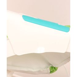 Babyhug 2 In 1 Baby Bouncer Rocker & Reclining Chair - Green| Built-in Music| Soothing Vibration| Fold-out Stand for Stable Position| Compact Fold| Safety Harness| Removable Fabric