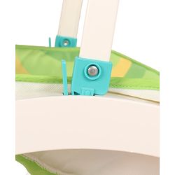 Babyhug 2 In 1 Baby Bouncer Rocker & Reclining Chair - Green| Built-in Music| Soothing Vibration| Fold-out Stand for Stable Position| Compact Fold| Safety Harness| Removable Fabric