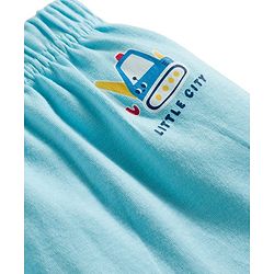 Babyhug Interlock Cotton Knit Full Length Vehicles Printed Diaper Leggings Pack Of 3 - Multicolor