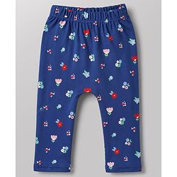 Babyhug Interlock Knit Full Length Diaper Leggings with Floral Print Pack of 3 - Multicolor