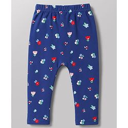 Babyhug Interlock Knit Full Length Diaper Leggings with Floral Print Pack of 3 - Multicolor