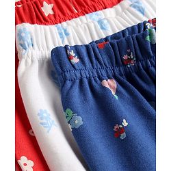 Babyhug Interlock Knit Full Length Diaper Leggings with Floral Print Pack of 3 - Multicolor