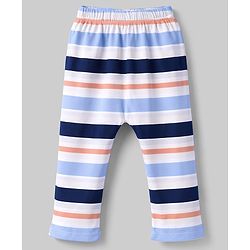 Babyhug Cotton Knit Full Length Diaper Leggings With Sea Life Print Pack of 3 - Multicolor