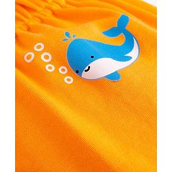 Babyhug Cotton Knit Full Length Diaper Leggings With Sea Life Print Pack of 3 - Multicolor