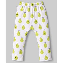 Babyhug Cotton Knit Full Length  Diaper Leggings With Fruits Print Pack of 3 - Multicolor