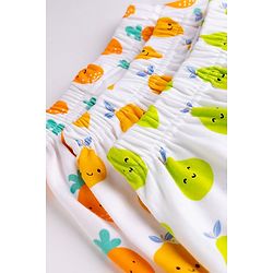 Babyhug Cotton Knit Full Length  Diaper Leggings With Fruits Print Pack of 3 - Multicolor