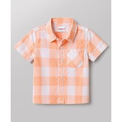 Babyhug Cotton Woven Half Sleeves Checks Shirt & Shorts - Multicolor