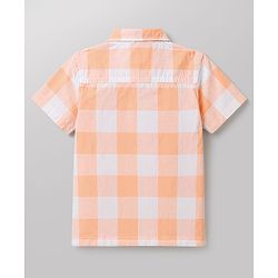 Babyhug Cotton Woven Half Sleeves Checks Shirt & Shorts - Multicolor